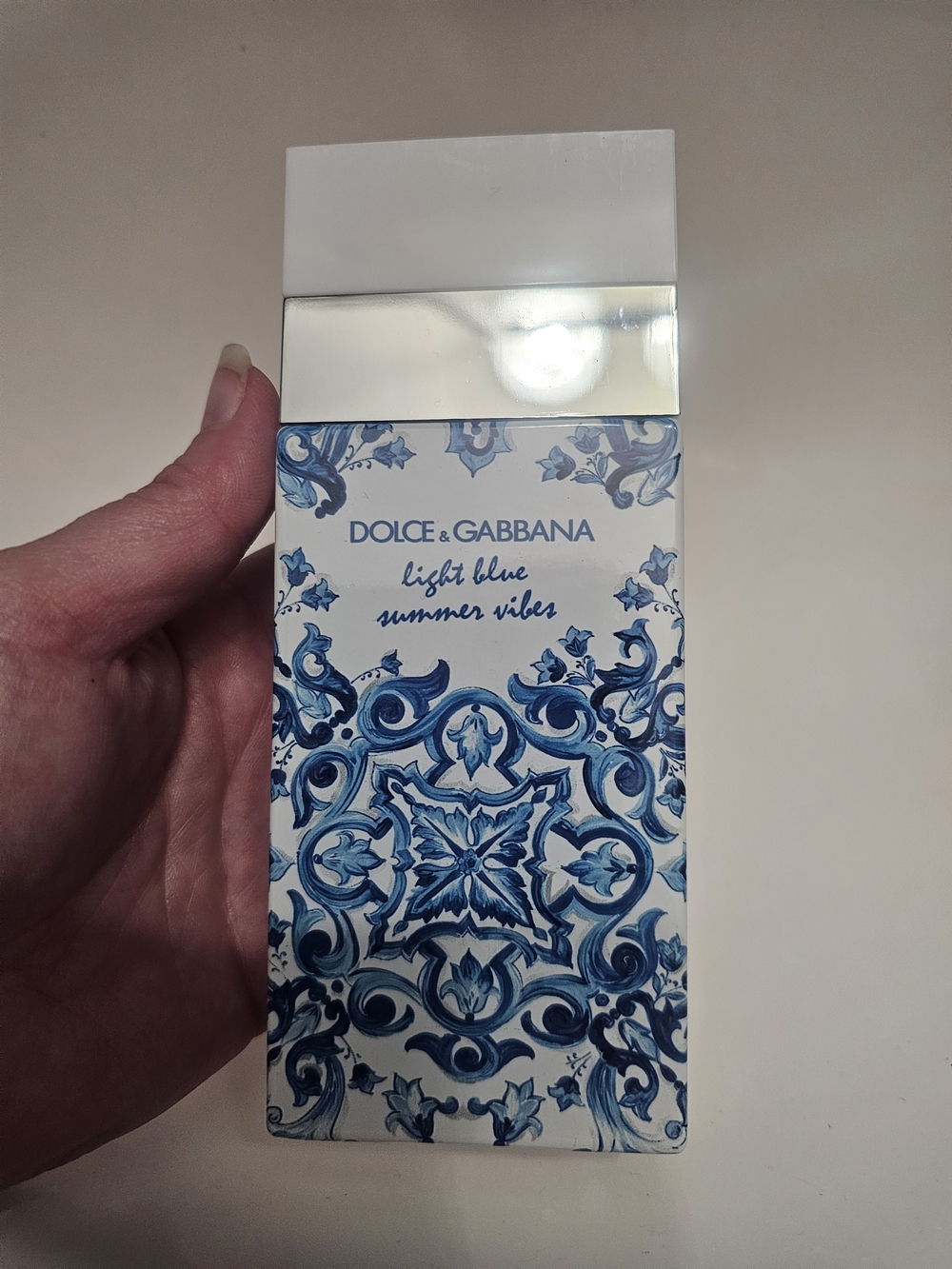 Dolce & Gabbana White & Blue Decorative Bottle - Light Blue Theme